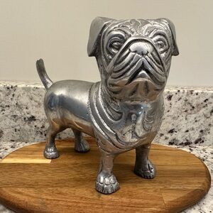 Metal Pug Dog Figurine